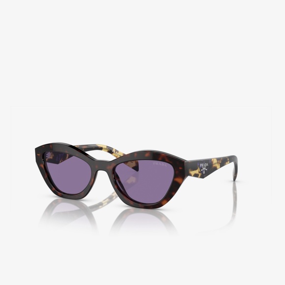 Prada A02S 17N50B 52 Havanna Violet Mirror Sunglasses PRA02S